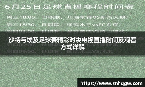 沙特与埃及足球赛精彩对决电视直播时间及观看方式详解